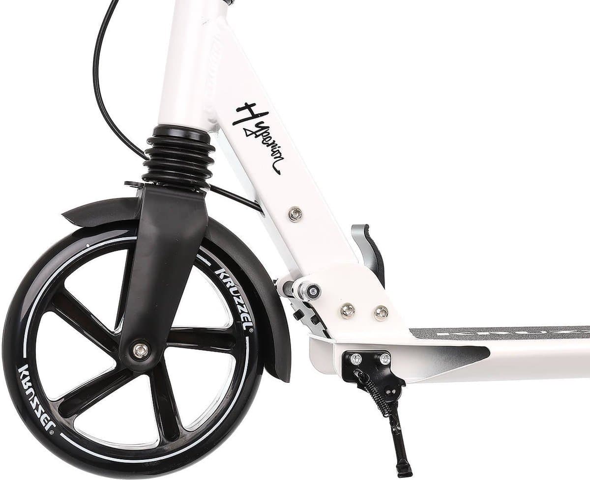Kruzzel Hyperion City Scooter - Step voor volwassenen - Opvouwbaar - Vering - Schijf rem - 100kg - Autoped - Grote wielen - Wit thumbnail 4
