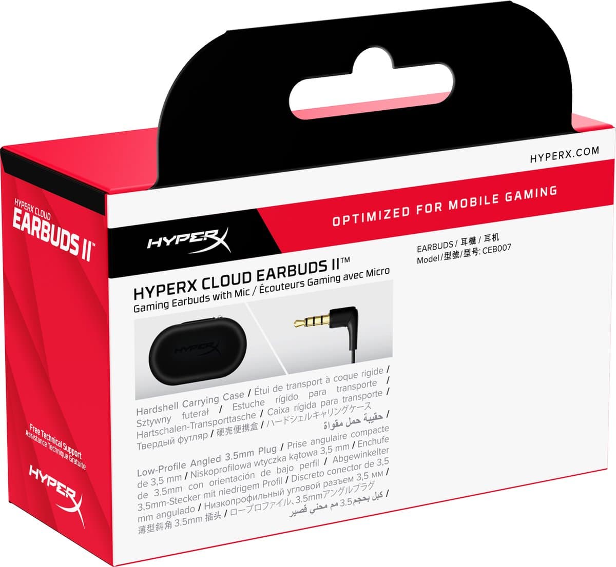 HyperX Cloud Earbuds II - Gaming Earbuds met Microfoon - Zwart - PC/PlayStation/Xbox/Nintendo Switch/Mobile thumbnail 6