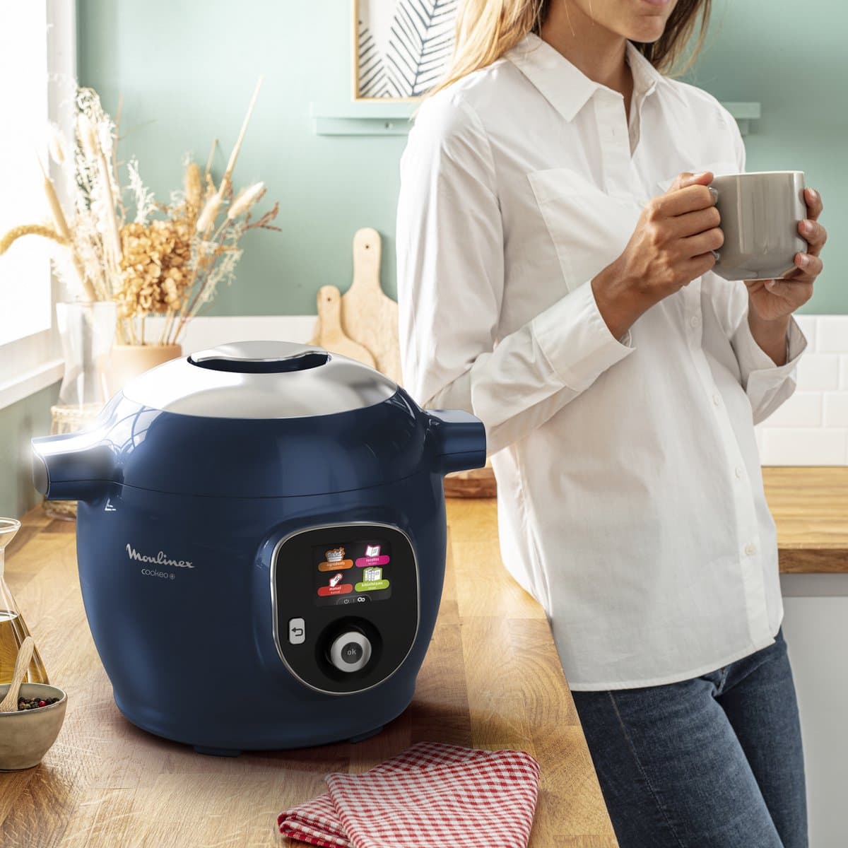 Moulinex Cookeo+ CE851410 - Intelligente Hogedruk Multicooker - 6 programma's - 6L - Blauw thumbnail 3