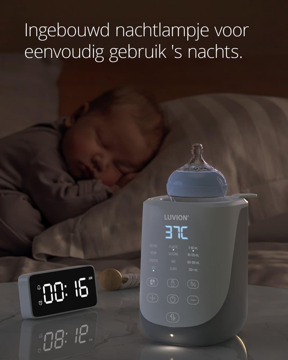 LUVION® Smartlift PRO Flessenwarmer - 60 in 1 Slimme Flessenwarmer – Makkelijk en precies in te stellen voor elk flesje - Het flesje komt automatisch omhoog uit de flessenwarmer zodra deze op temperatuur is thumbnail 6