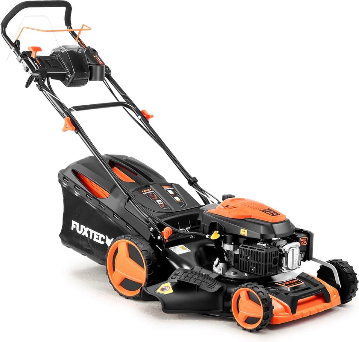 FUXTEC 4-in-1 Benzine Grasmaaier FX-RM5196eSPRO – Elektrische Start – 6 pk – 51 cm Maaibreedte – Flexibele Achterwielaandrijving – 4-Takt – Maaihoogte 25–75 mm – 60 L Grasopvangbak – Mulchfunctie thumbnail 6