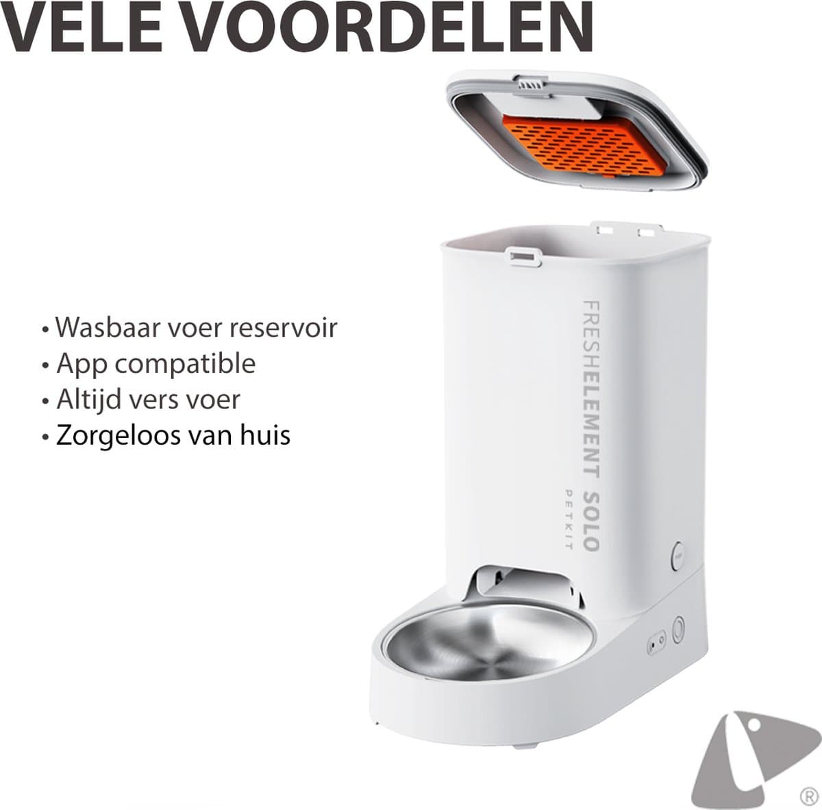 Petkit - Fresh Element Solo - Automatische voerbak voor kat en hond - Wit - App bediening thumbnail 3