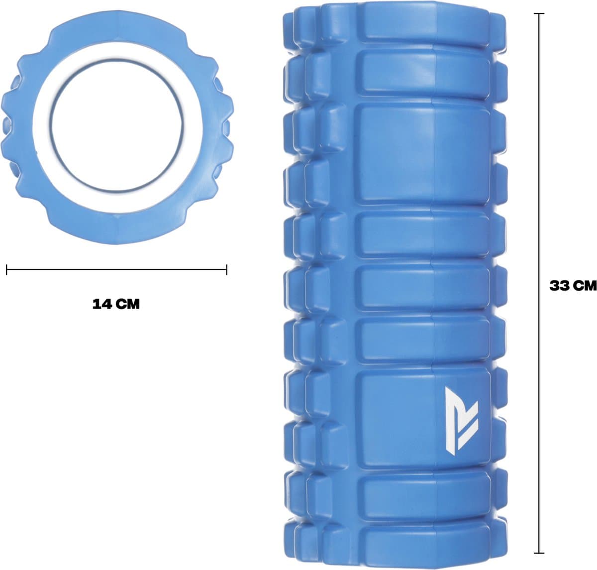 Rockerz Foam Roller - Triggerpoint Massage - Fitness Roller - Afmeting: 33cm - Kleur: Blauw thumbnail 5
