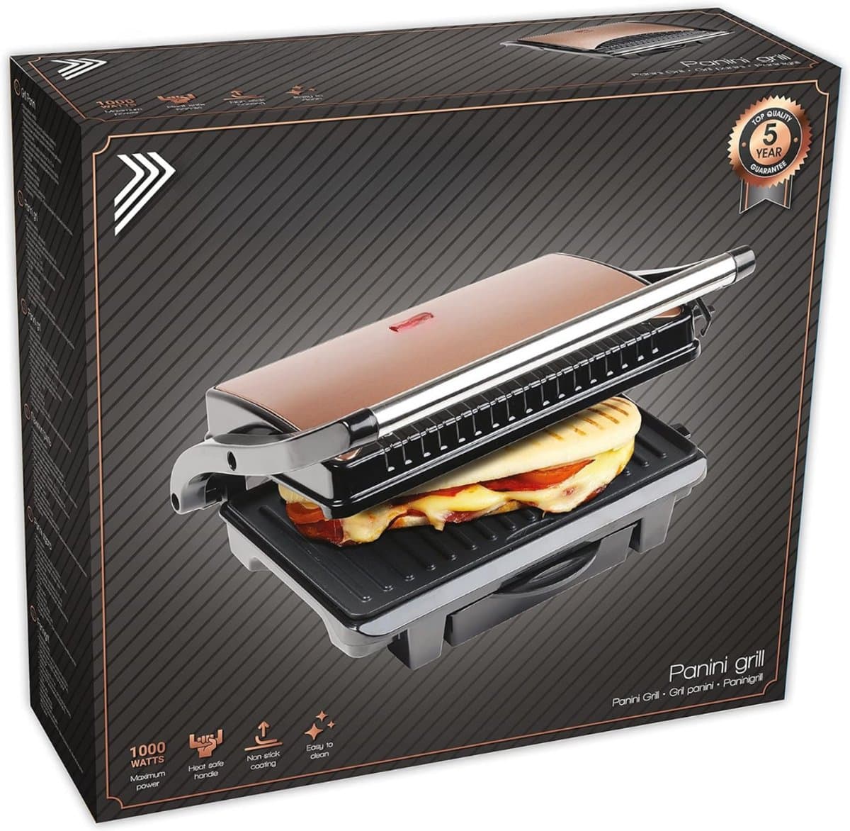 Croque Monsieur Toestel - Tosti Apparaat - Instelbare Temperatuur - Vergrendelende Clip - Tosti IJzer - Uitklapbaar Contact Grill - Kleine Tosti Apparaat Voor 2 Tosti's - Panini Grill - Antiaanbaklaag Toaster Grill - Sandwichmaker thumbnail 2