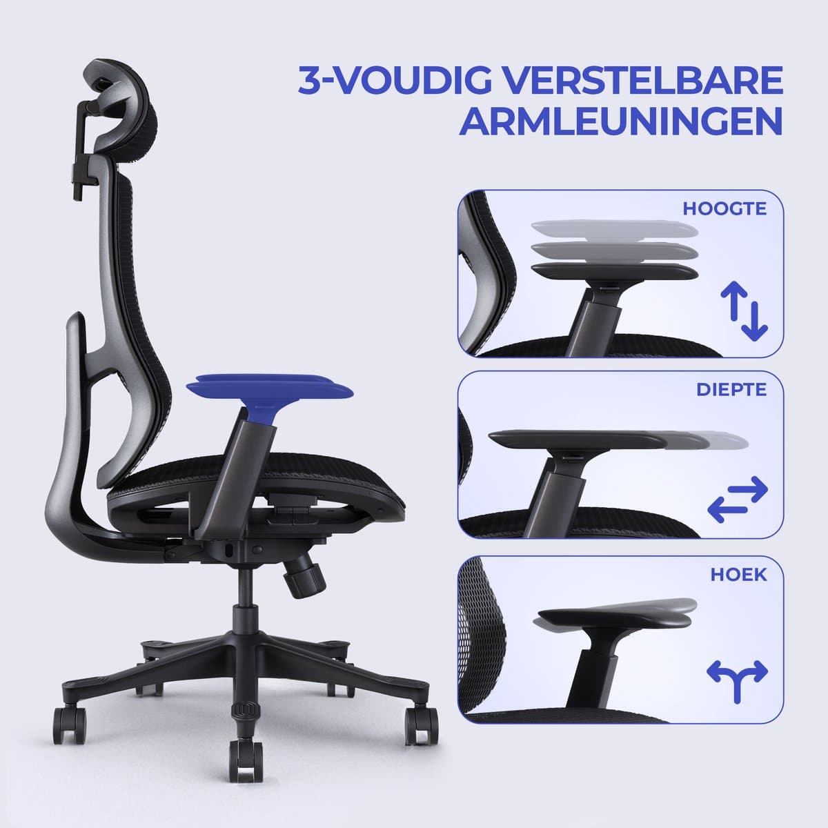 Stane Ergonomische Bureaustoel - Office Chair - Bureaustoelen voor Volwassenen - Gamestoel - Gamingsstoel - NEN-EN1335 Gecertificeerd thumbnail 4