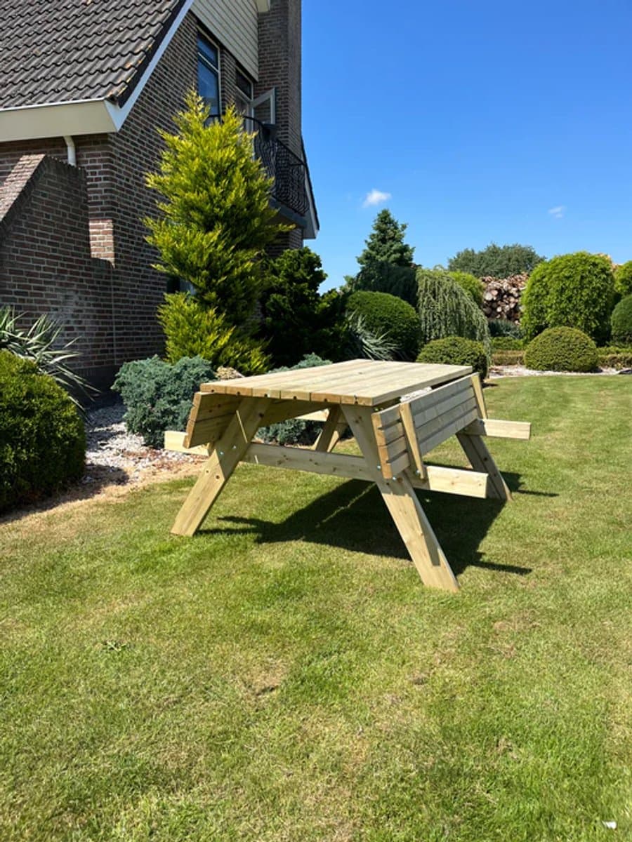 Picknicktafel Solide | Geïmpregneerd | 180 cm | Tuintafel 6 personen | Stevige tafel | IJsseloutdoor thumbnail 6