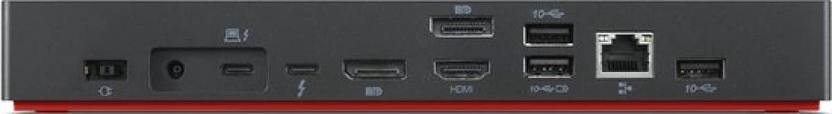 Lenovo 40B00300UK laptop dock & poortreplicator Bedraad Thunderbolt 4 Zwart, Rood