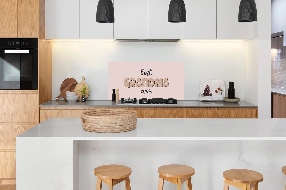 KitchenYeah Spatscherm 120x60 cm - Best Grandma Ever - Aluminium thumbnail 4