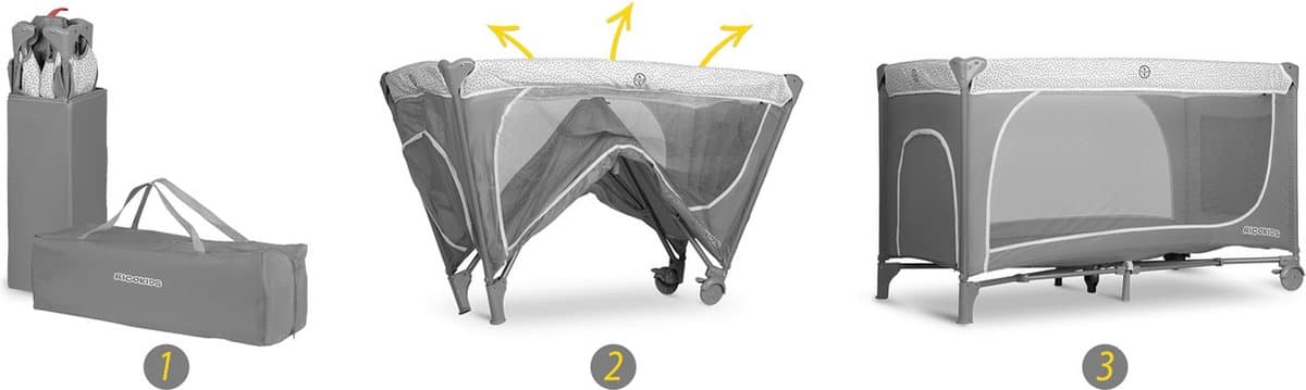 Reiswieg 125x65x78cm RK-241 grijs thumbnail 2