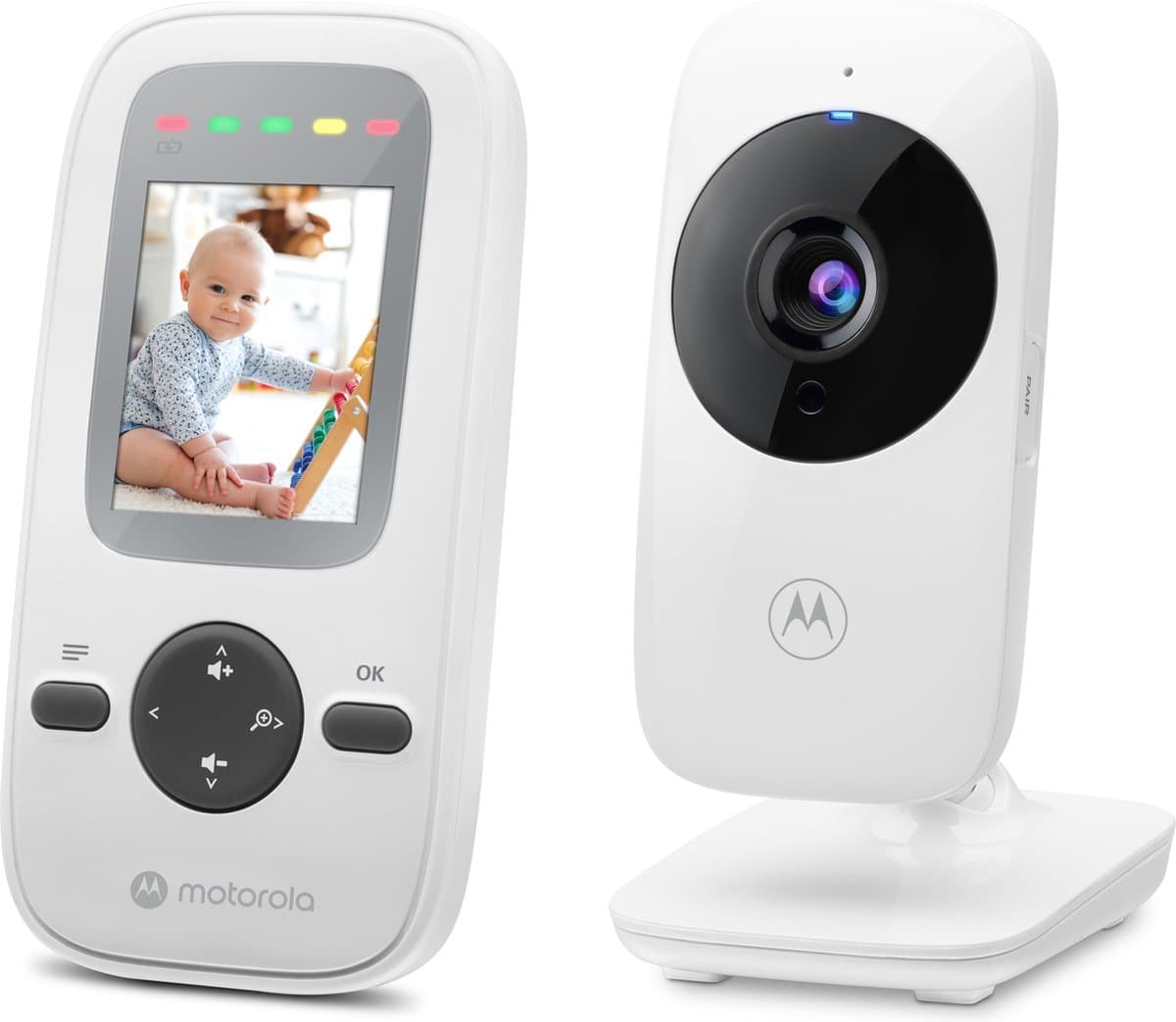 Motorola Nursery Babyfoon met Camera - Baby Monitor VM481 - Baby Camera met – 2,0‑Inch Kleurenscherm – Infrarood Nachtzicht – Digitale Zoom – LED Geluidsindicator – FHSS Connectie - 300M Bereik