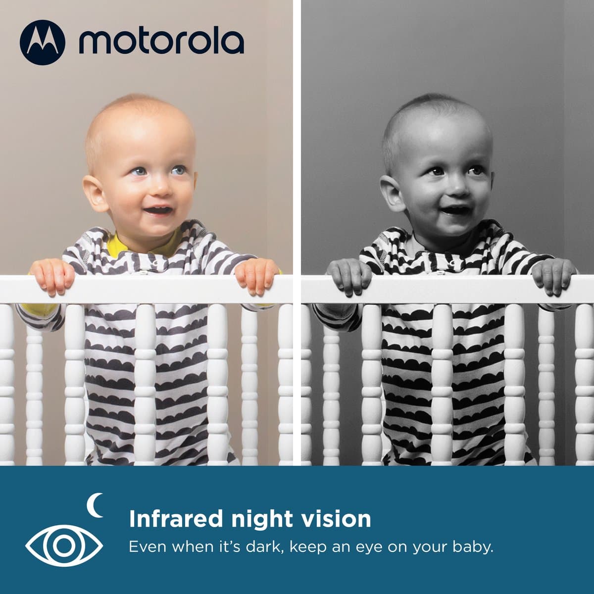 Motorola Nursery Babyfoon met Camera - Baby Monitor VM481 - Baby Camera met – 2,0‑Inch Kleurenscherm – Infrarood Nachtzicht – Digitale Zoom – LED Geluidsindicator – FHSS Connectie - 300M Bereik thumbnail 3