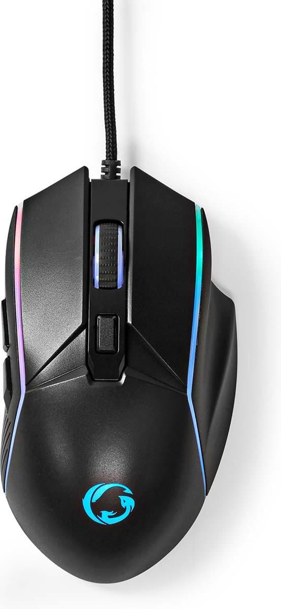 Nedis Gaming Muis - Bedraad - 800 / 1200 / 2400 / 3200 / 4800 / 7200 dpi - Instelbare DPI - Aantal knoppen: 6 - Rechtshandig - 1.50 m - LED thumbnail 3