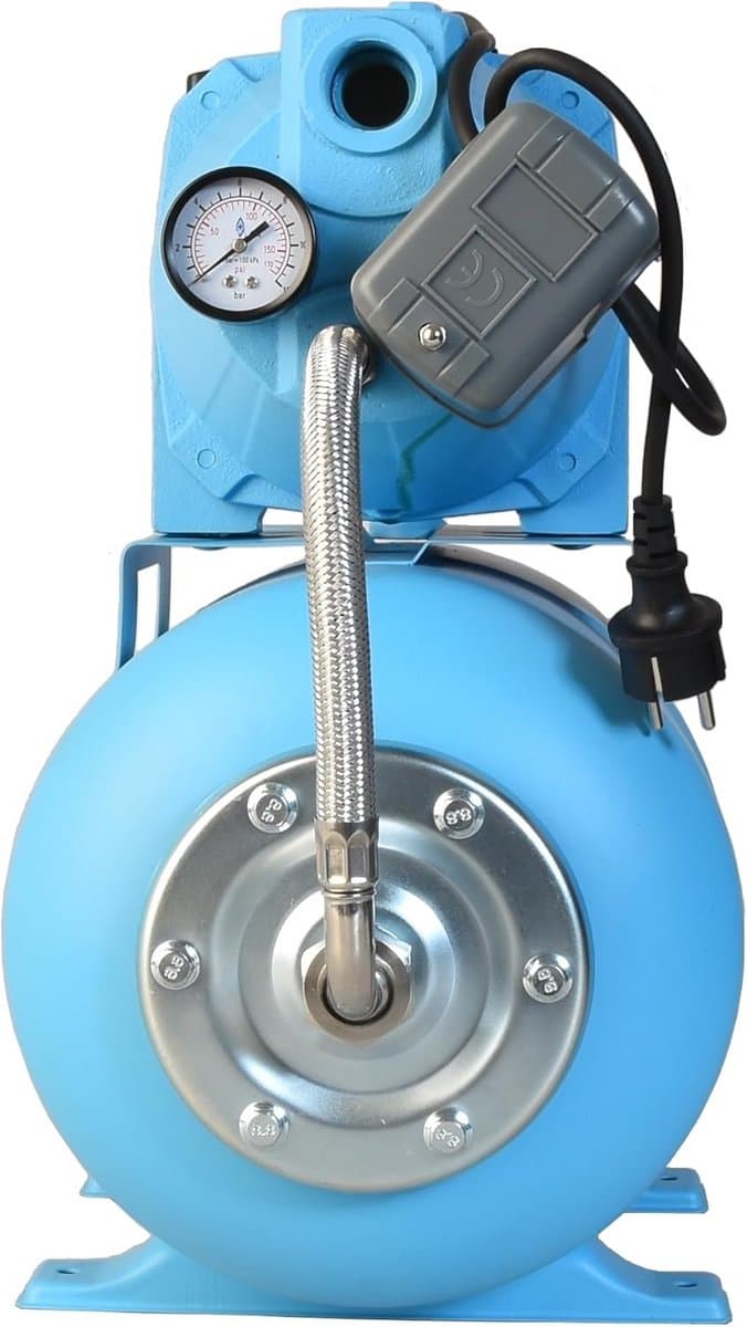Drukverhogingspomp met Drukketel 24L - 1100W - 3600l/u Waterpomp voor Huis en Tuin thumbnail 6