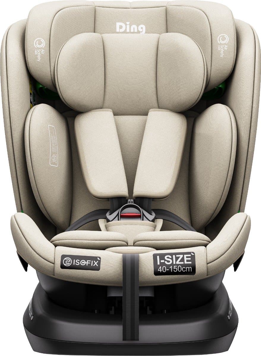 Ding Aiden Autostoel - Beige - 360° Draaibare Isofix Autostoel - i-Size - Vanaf 40 tot 150cm - 0 tot 12 jaar thumbnail 4