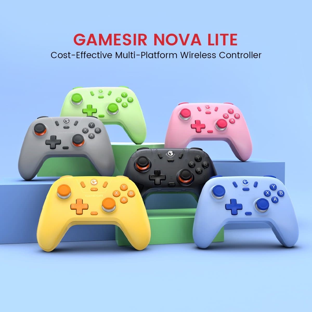 GameSir Nova Lite - Draadloze Controller - Hall Effect - Voor Switch/Switch 2/PC/Android/iOS - Blauw thumbnail 3