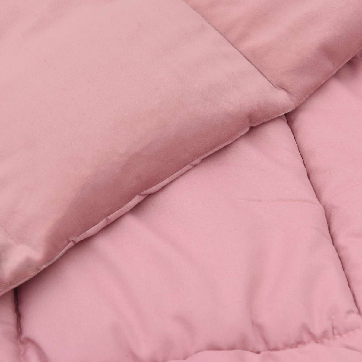 vidaXL - Winter - Duvet - Gekwilt - Roze - 155 - x - 220 - cm - Microvezel thumbnail 3