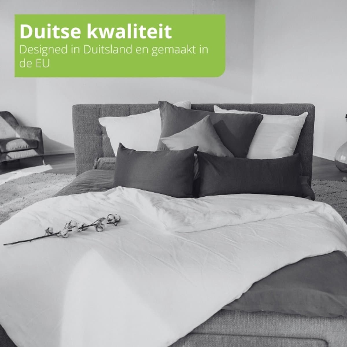 Bodyprotect Comfort Line - matras 160x200 cm koudschuim - hardheid H4 - hoogte 10 cm - als ergonomische schuimmatras en koudschuimmatras - Made in EU - 160 x 200 x 10 cm - wit thumbnail 7
