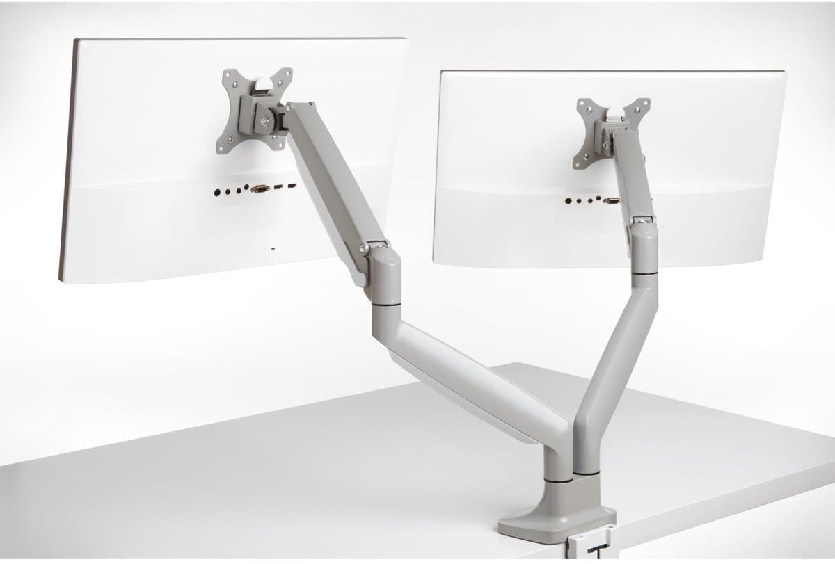 Kensington SmartFit One-Touch Dubbele Monitor arm - Voor 2 Schermen - In Hoogte Verstelbaar - Voor 13 - 32" & tot 9 KG - Grijs thumbnail 7