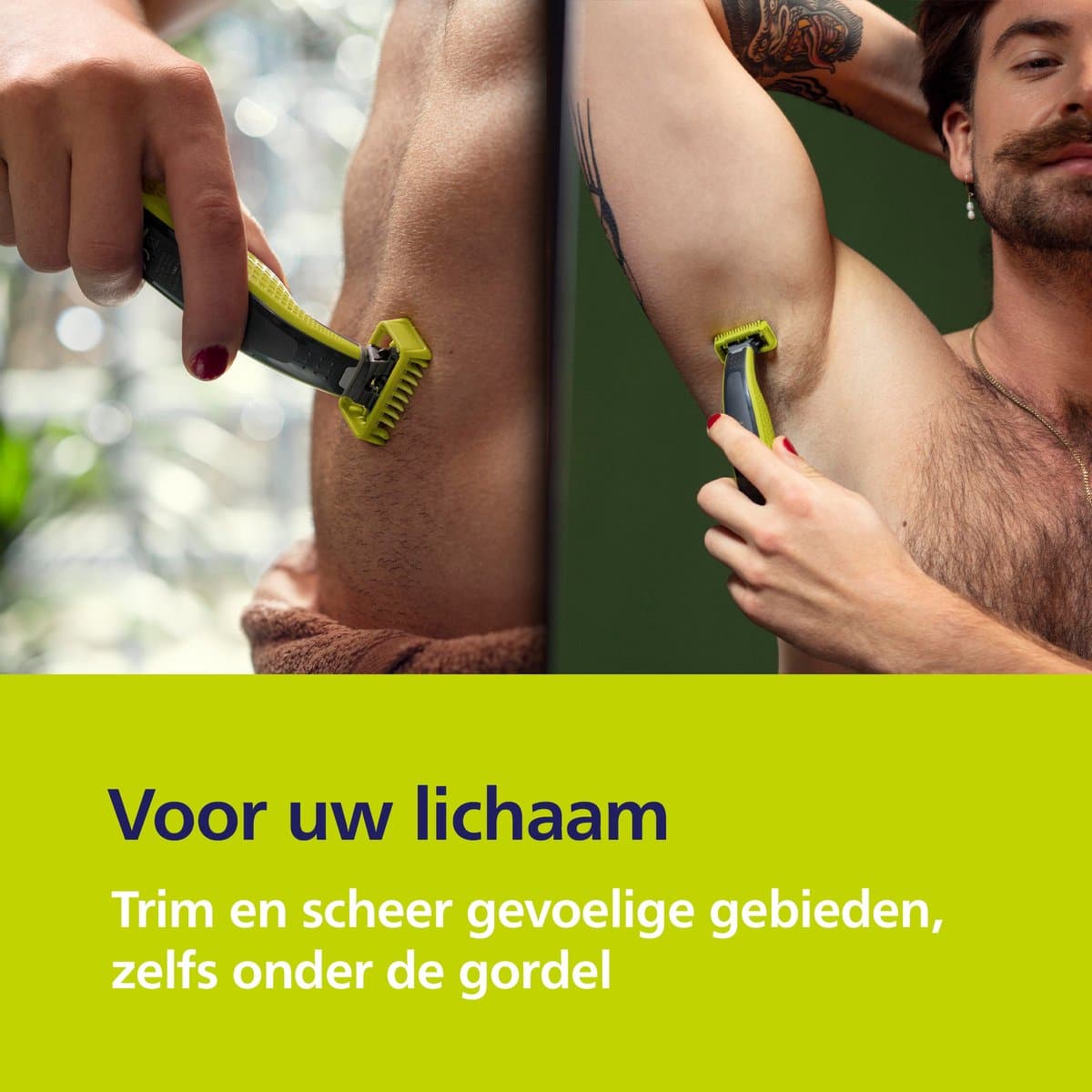 Philips OneBlade 360 Face & Body Elektrische Baardtrimmer - Scheerapparaat - Body Groomer - 3x 360 mesjes, 4x Stoppelkam - 1x Body Kit- QP2834/31 thumbnail 4
