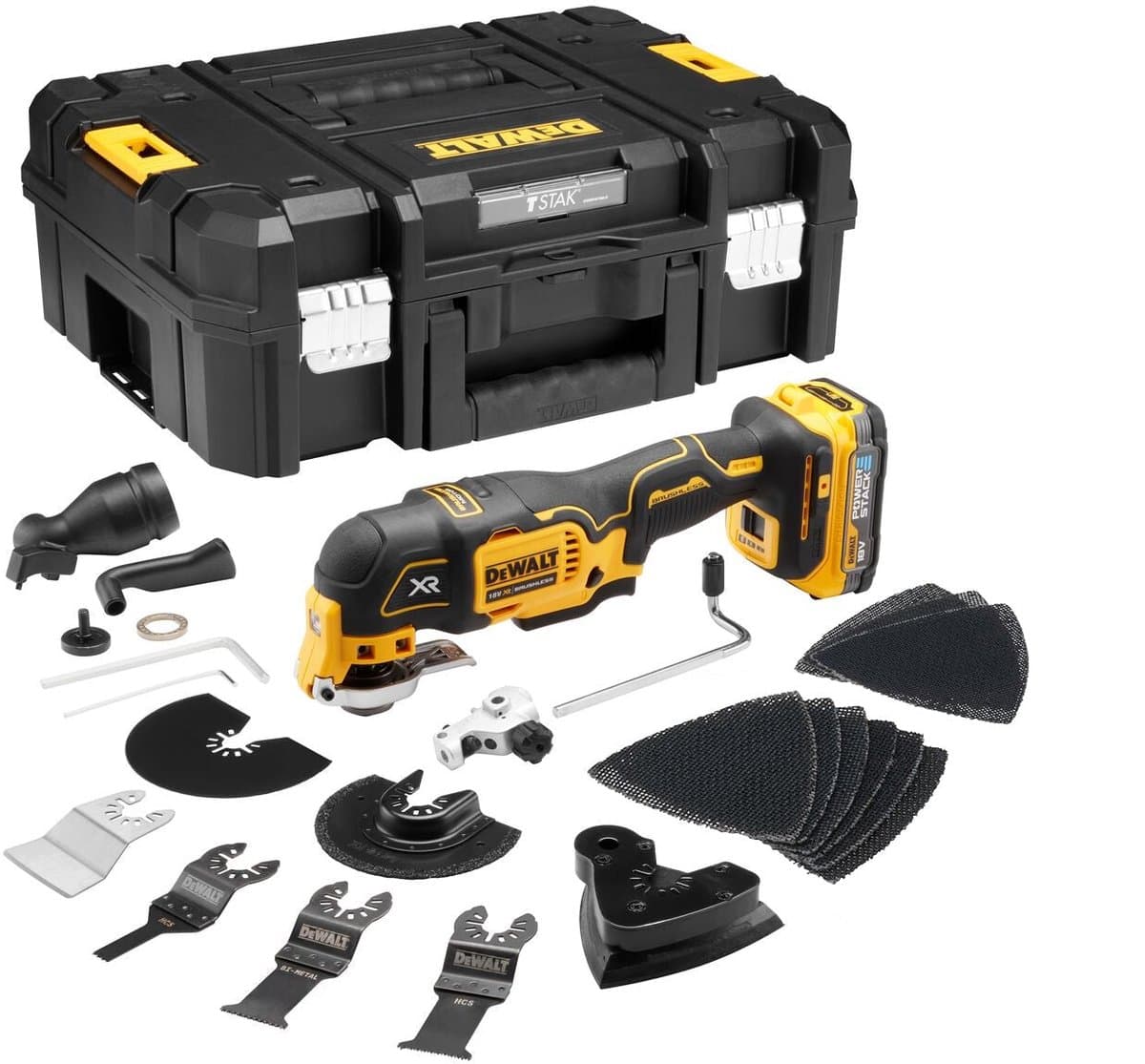 DeWALT DCS356E1T Accu multitool + accessoires 18V XR 1.7Ah POWERSTACK in TSTAK thumbnail 8