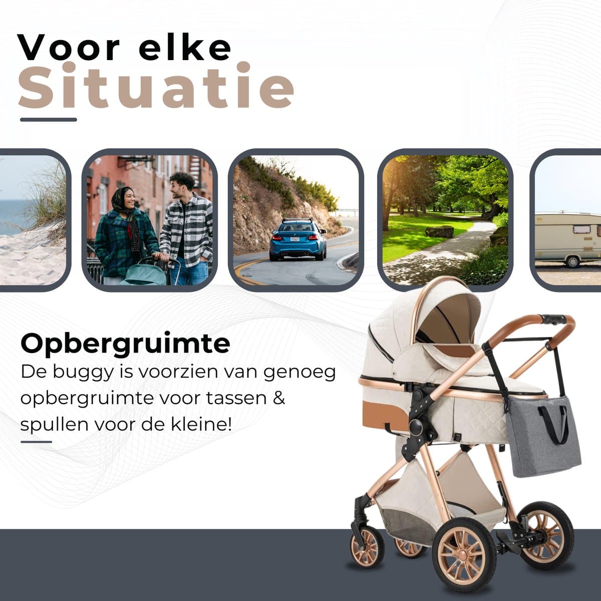 Lunola Nova 3-in-1 Kinderwagen met Autostoel 0-20kg thumbnail 8