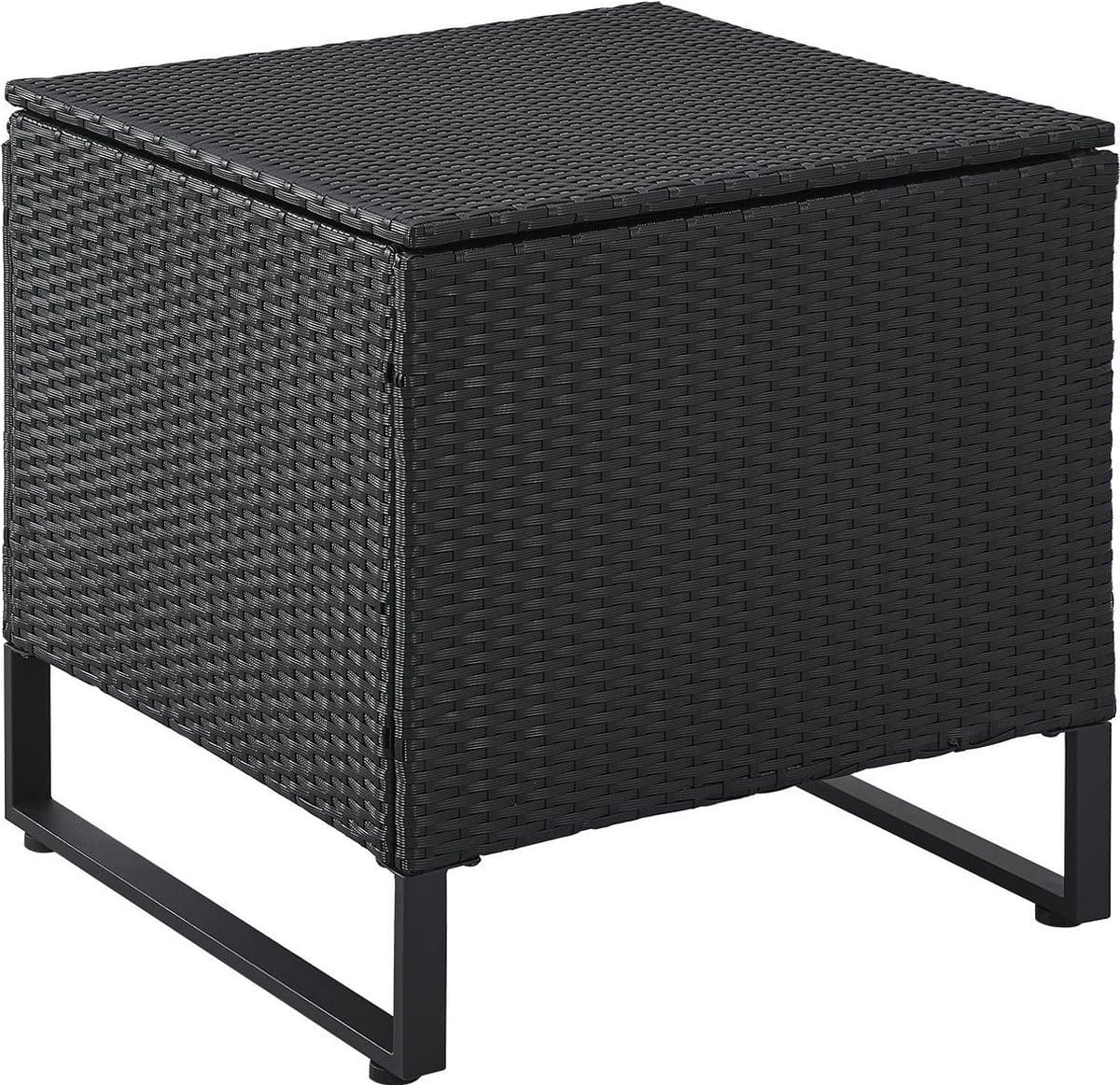 Juskys Loungeset / Tuinset Santorini - Polyrotan - Modulair - Zwart - Incl. Tafel & Opbergbox thumbnail 8