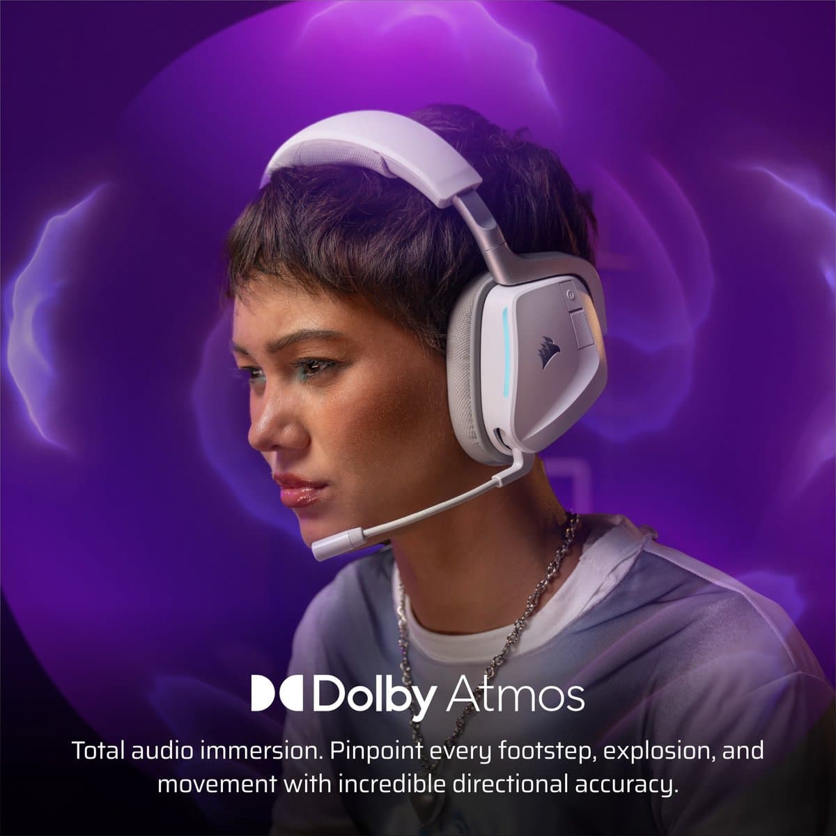 Corsair Void RGB V2 Wireless - Draadloze Gaming Headset - Spatial Audio - Wit - PC/PS5/PS4/Switch thumbnail 4