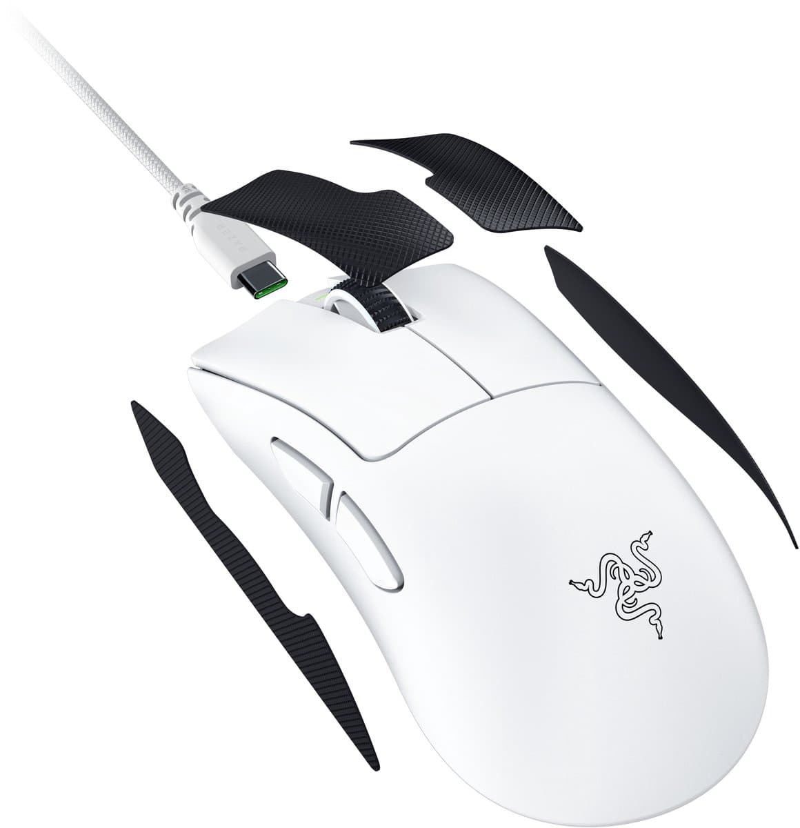 Razer DeathAdder V4 Pro - Draadloze Gaming Muis - Ultralicht 56 g - 45.000 DPI - Optisch - Wit thumbnail 8