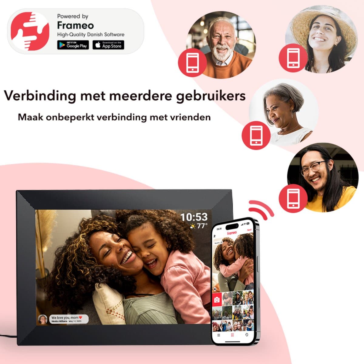 UMBRION Digitale Fotolijst - Draadloos - HD - Frameo - 10.1" - 32GB thumbnail 7