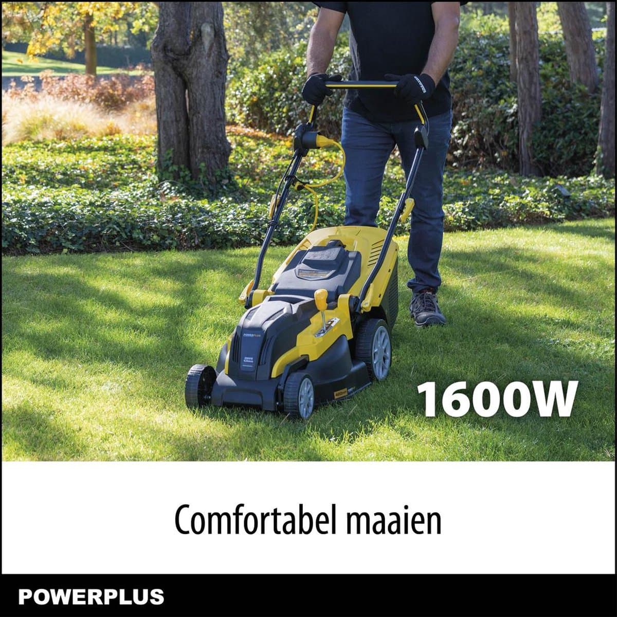 Powerplus Elektrische Grasmaaier POWXG6251 - 1600 W en 380 mm Ø, grasmaaier met grasopvangbak, mulching en achteruitworp thumbnail 8
