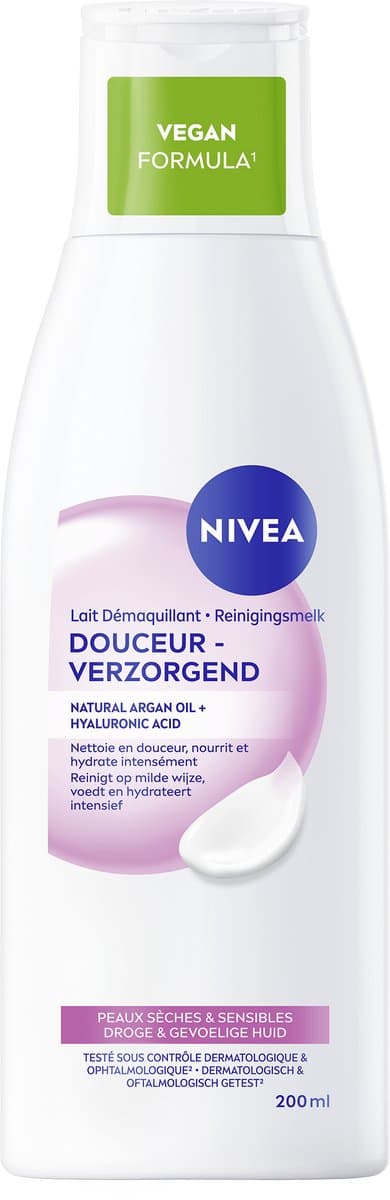 NIVEA Verzorgende reinigingsmelk - Droge en Gevoelige huid - Make-up Remover - Gezichtsreiniger - 200 ml - afbeelding 1