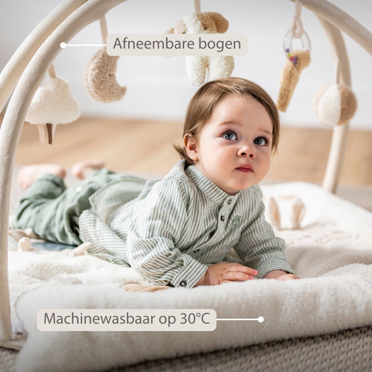 Nattou TEDDY Speelmat Baby met bogen vierkant - 70 x 80 cm - Activiteiten Speelkleed Baby - Baby Speelgoed thumbnail 2