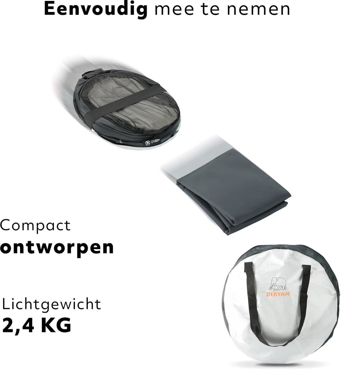 Deryan Peuter Luxe Campingbedje – Inclusief zelfopblaasbare matras - Silver thumbnail 4