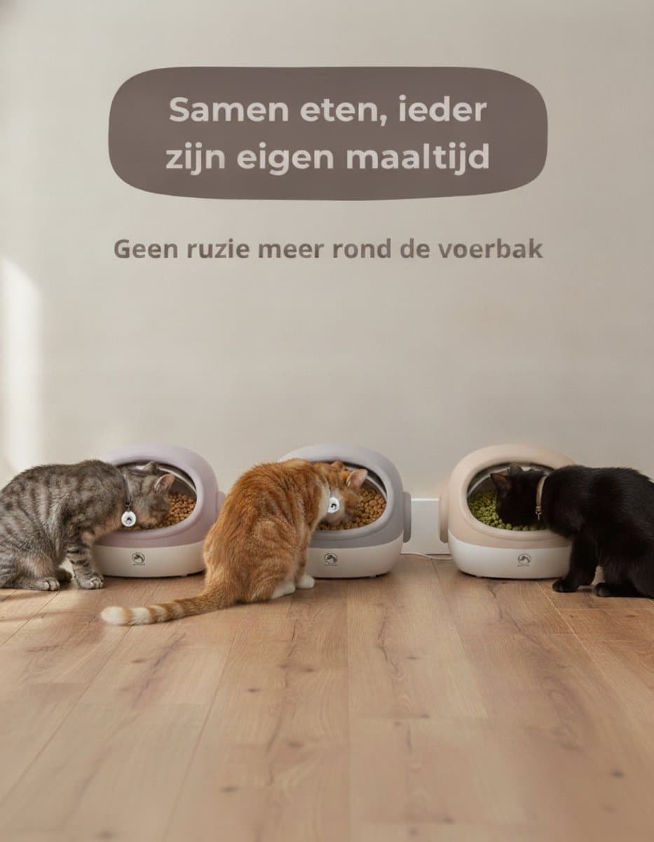 PetMeals® - Halsband Chip Voerdispenser - RFID - Automatische Voerbak Kat - Voerautomaat met Chip voor Halsband - Voerbak thumbnail 4