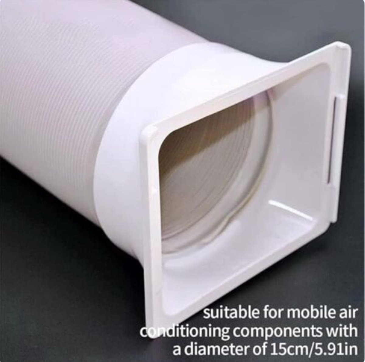 Airconditioner uitlaatslang connector - 150 mm - PVC - Mobiele airconditioner unit slang connector - Eenvoudige installatie - Snelle warmteafvoer - Grijs thumbnail 2