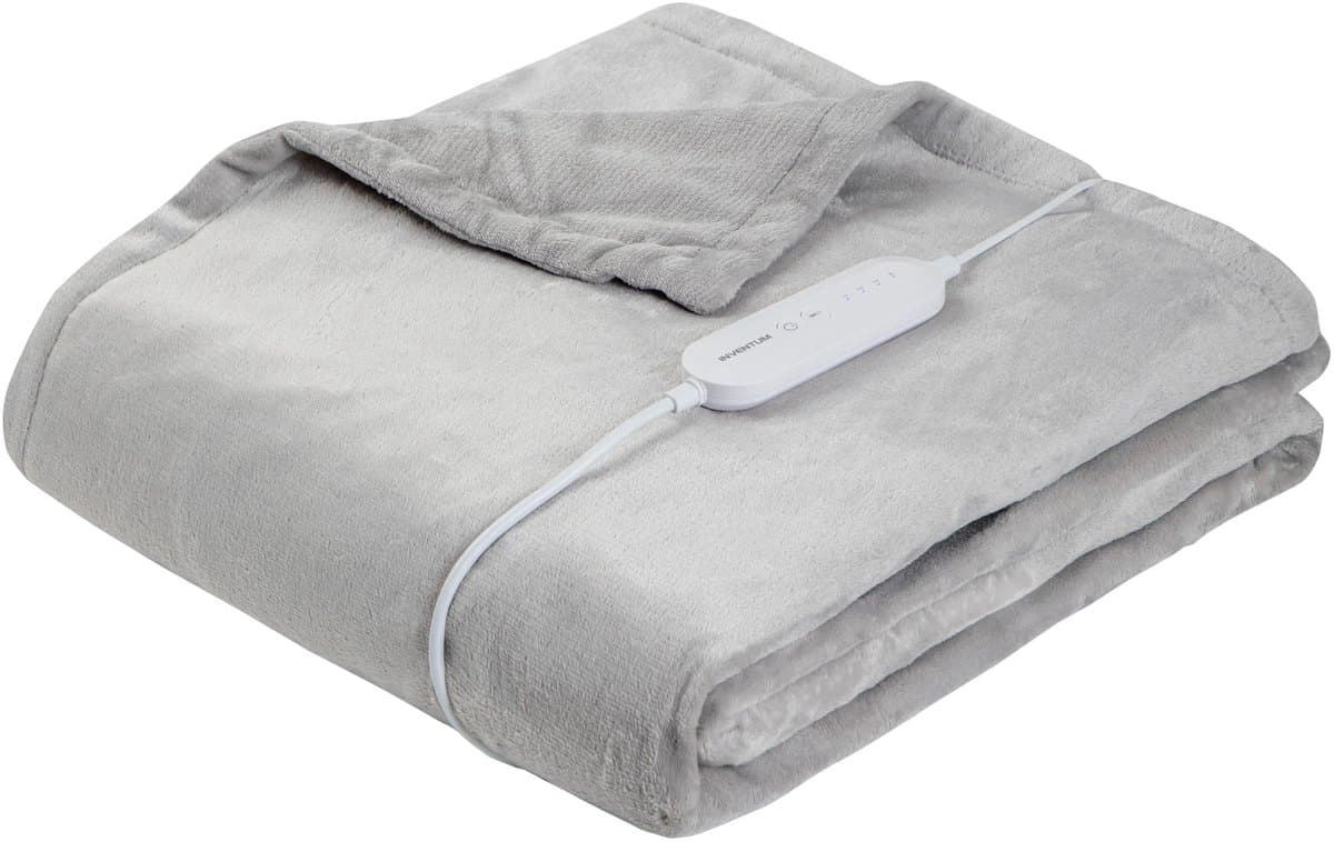 Inventum HB185G elektrische verwarmde bovendeken 180x130 cm - Eenpersoons - 4 warmtestanden - Uitwasbaar - Automatische uitschakeling - Fleece - Lichtgrijs thumbnail 8
