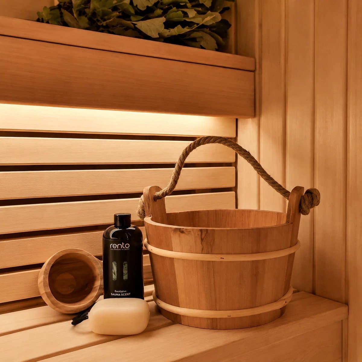 Heetvik Sauna Emmer - Elzenhout, 4L, Touwhandvat thumbnail 3