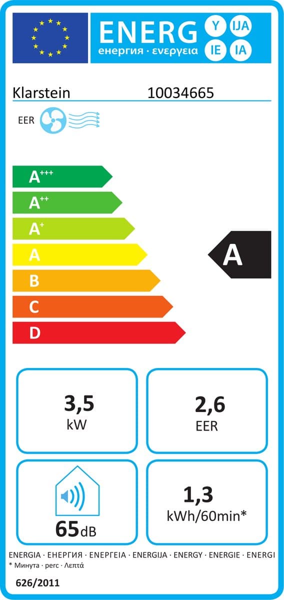 Klarstein mobiele airconditioner met luchtafvoerslang, 5-in-1 airconditioner, ventilator, luchtontvochtiger, luchtreiniger & nachtmodus, app-bediening, kleine & draagbare airconditioner voor thuis & op kantoor, 12000 BTU,4 kW voor 56 m² 50 dB thumbnail 2