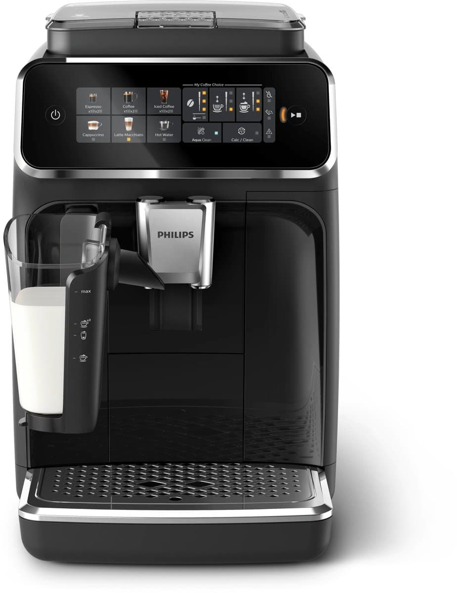 Philips 3300 Series LatteGo EP3341/50 - Espressomachine - 5 Soorten Koffie + Heet Water - Zwart / Chroom - + AquaClean Filter thumbnail 4