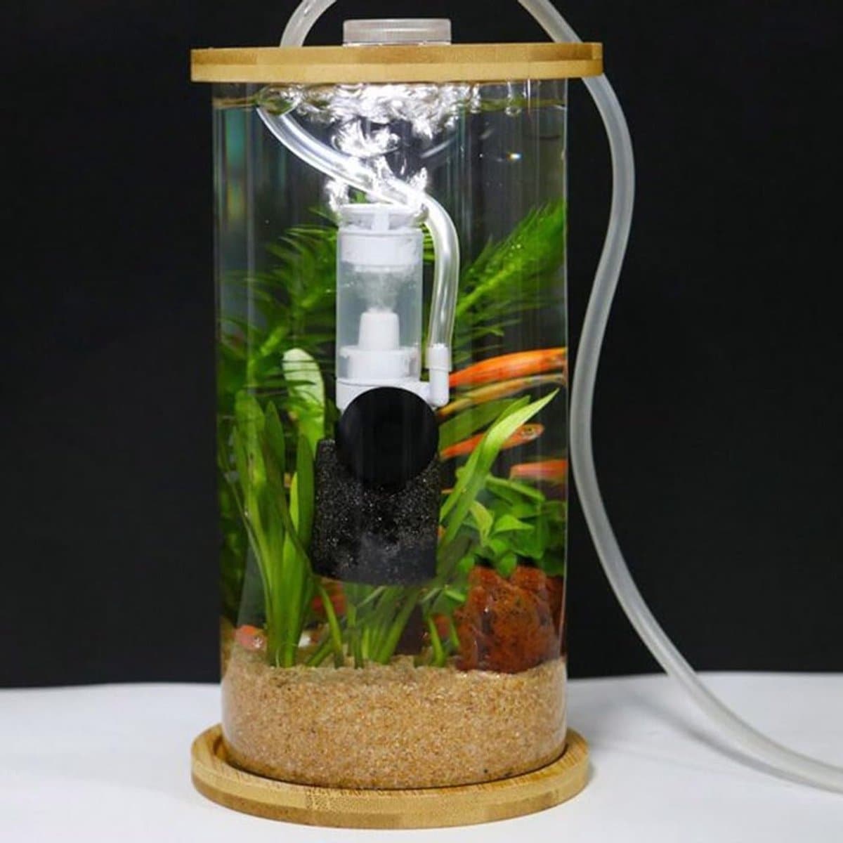 VHV - 2 Aquarium filter - Sponsfilter - Binnenfilter - Luchtfilter - Zuurstofvoorziening - Met slang - Voor kleine aquaria en garnalen - Nano aquarium - Zwart thumbnail 6