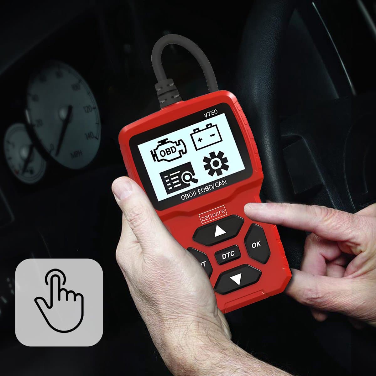 OBD-diagnose-interface met scherm V750 thumbnail 8