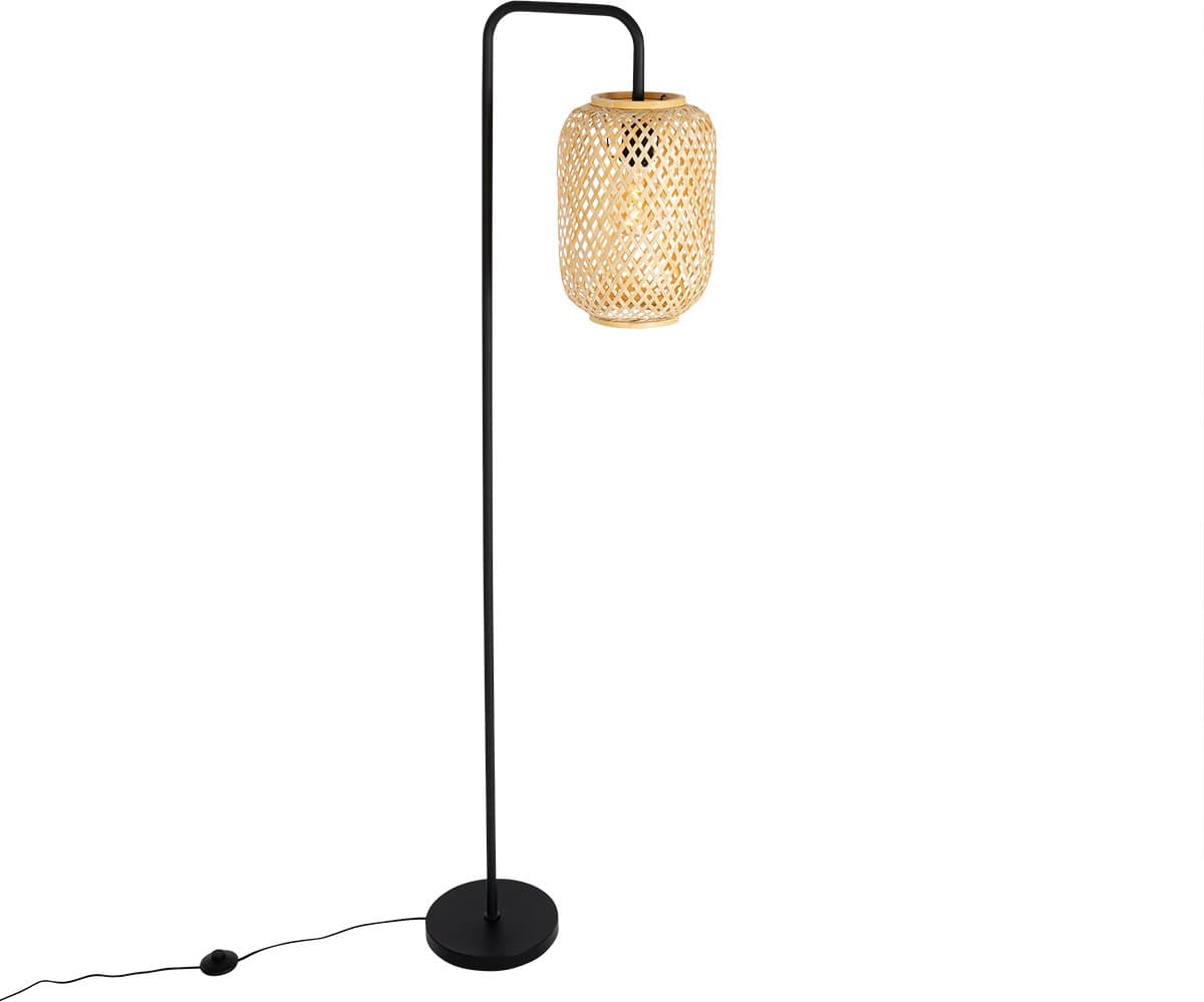 QAZQA yvonne - Oosterse Vloerlamp | Staande Lamp - 1 lichts - H 170 cm - Naturel - Woonkamer | Slaapkamer | Keuken thumbnail 4