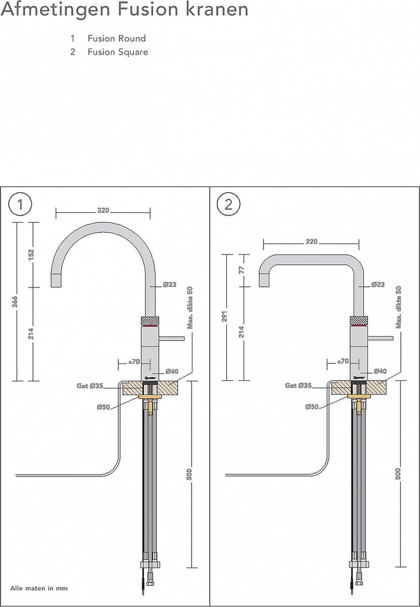Quooker Fusion Square Kokendwaterkraan - U uitloop - COMBI+ - 3 in 1 thumbnail 7