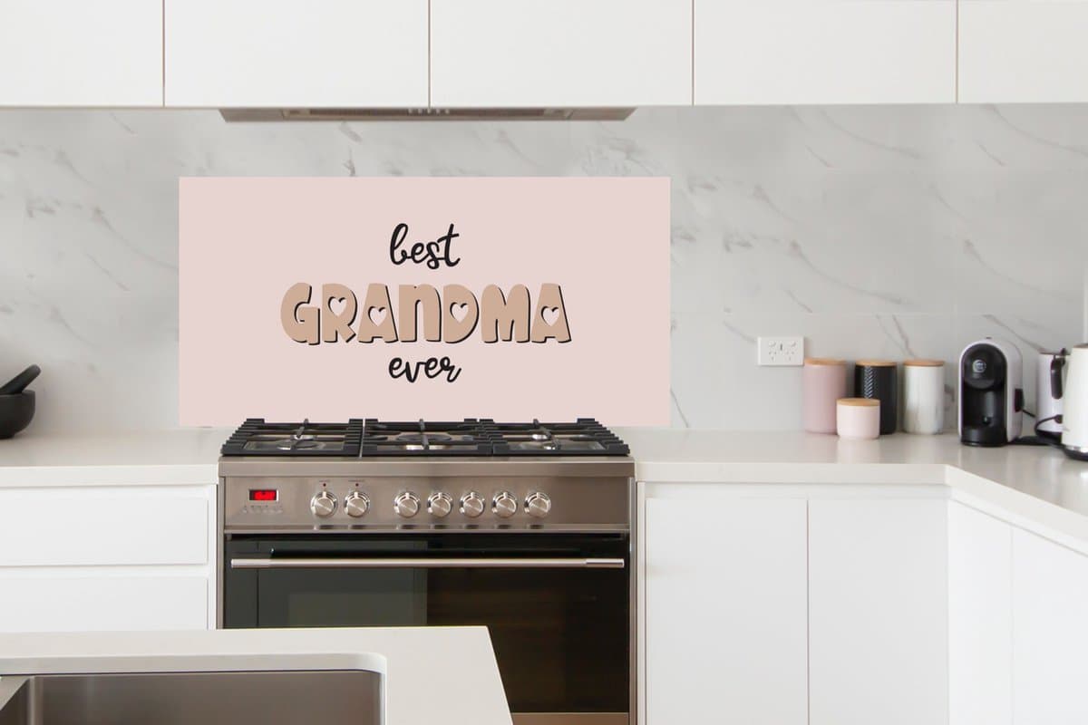 KitchenYeah Spatscherm 120x60 cm - Best Grandma Ever - Aluminium thumbnail 3