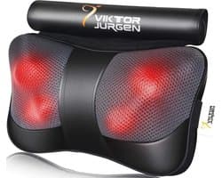 Snoerloze Nek- en Schoudermassager met Warmte - Ergonomisch Shiatsu Massage Kussen voor Ontspanning