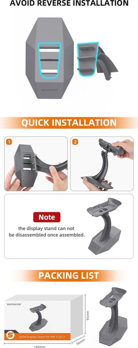 50CAL Desktop Display Stand voor DJI Air 3, DJI Air 2S en DJI Air 2 drones thumbnail 5
