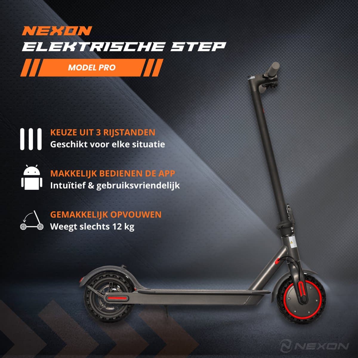 Nexon Nexon Pro E-Step: 25 km/u, 35km bereik, app thumbnail 6