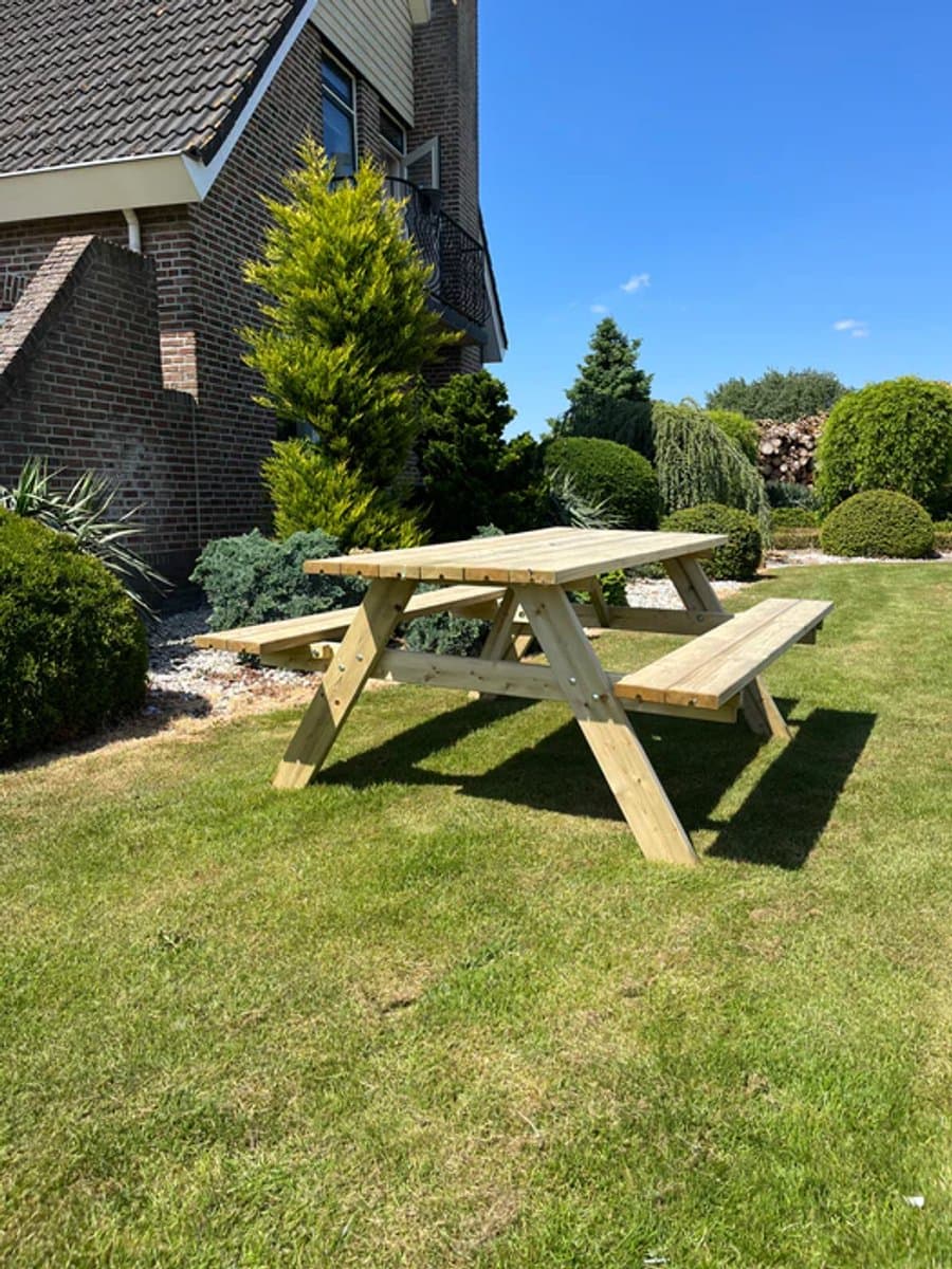 Picknicktafel Solide | Geïmpregneerd | 180 cm | Tuintafel 6 personen | Stevige tafel | IJsseloutdoor thumbnail 7