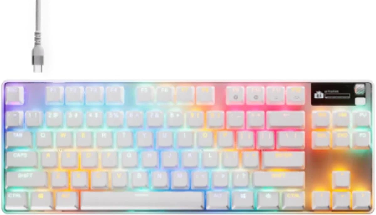 SteelSeries Apex Pro TKL Gen 3 - Mechanisch Gaming Keyboard - Wit - US Qwerty - Rapid Trigger, Rapid Tap, Protection Mode thumbnail 8