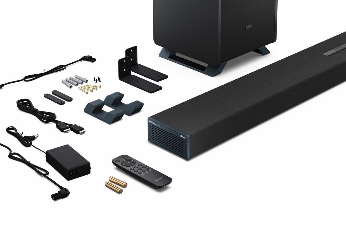 Sharp HT-SBW55121 - 5.1.2 soundbar - 650W - draadloze subwoofer - Dolby Atmos - bluetooth - Q-series - zwart thumbnail 6
